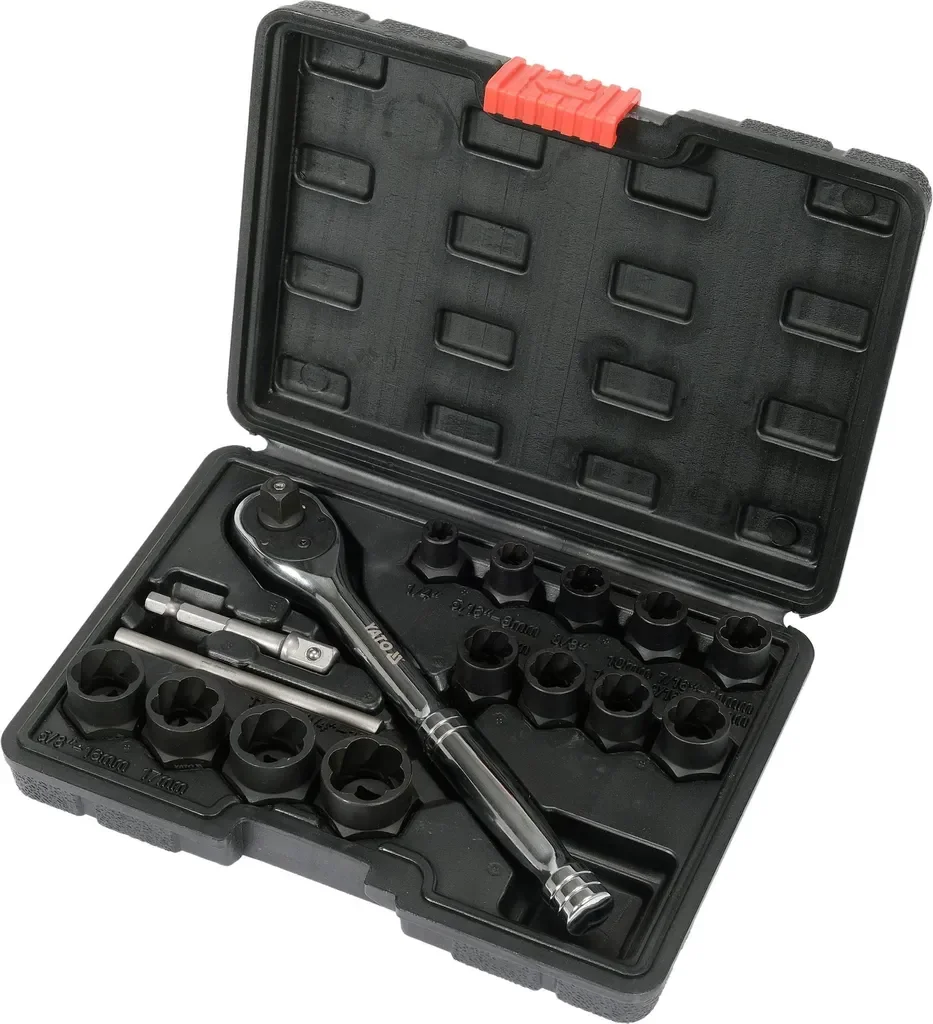 YATO YT-05897 Schraubenausdreher und Bolzenabzieher Set 16-tlg.