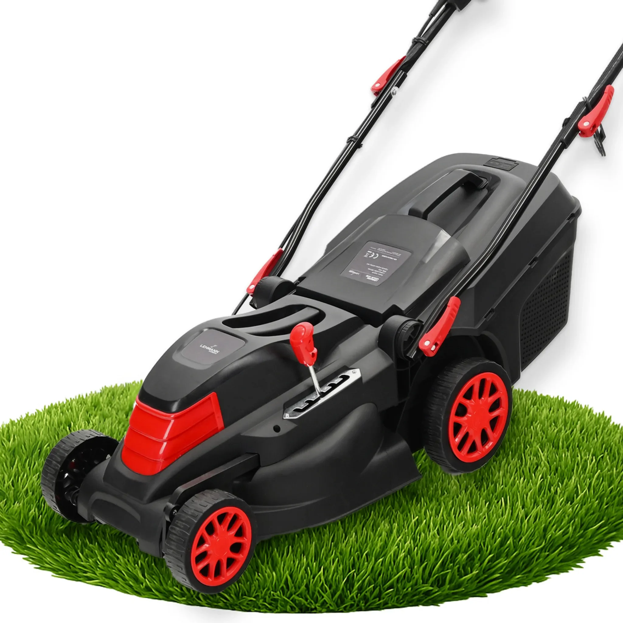 LEHMANN Elektro-Rasenmäher 1600 W, 38 cm, 40 L, 25–75 mm, bis 1000 m²