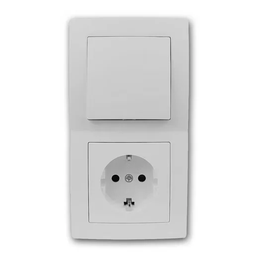 MCPOWER FLAIR Set Tür 2-fach 3-teilig weiß Unterputzschalter