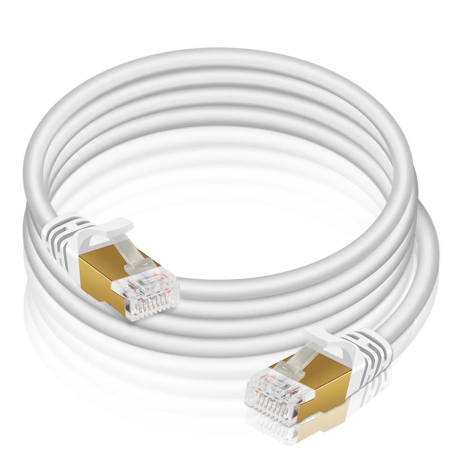 Verco Cat 7 Netzwerkkabel rundes Ethernet LAN-Kabel