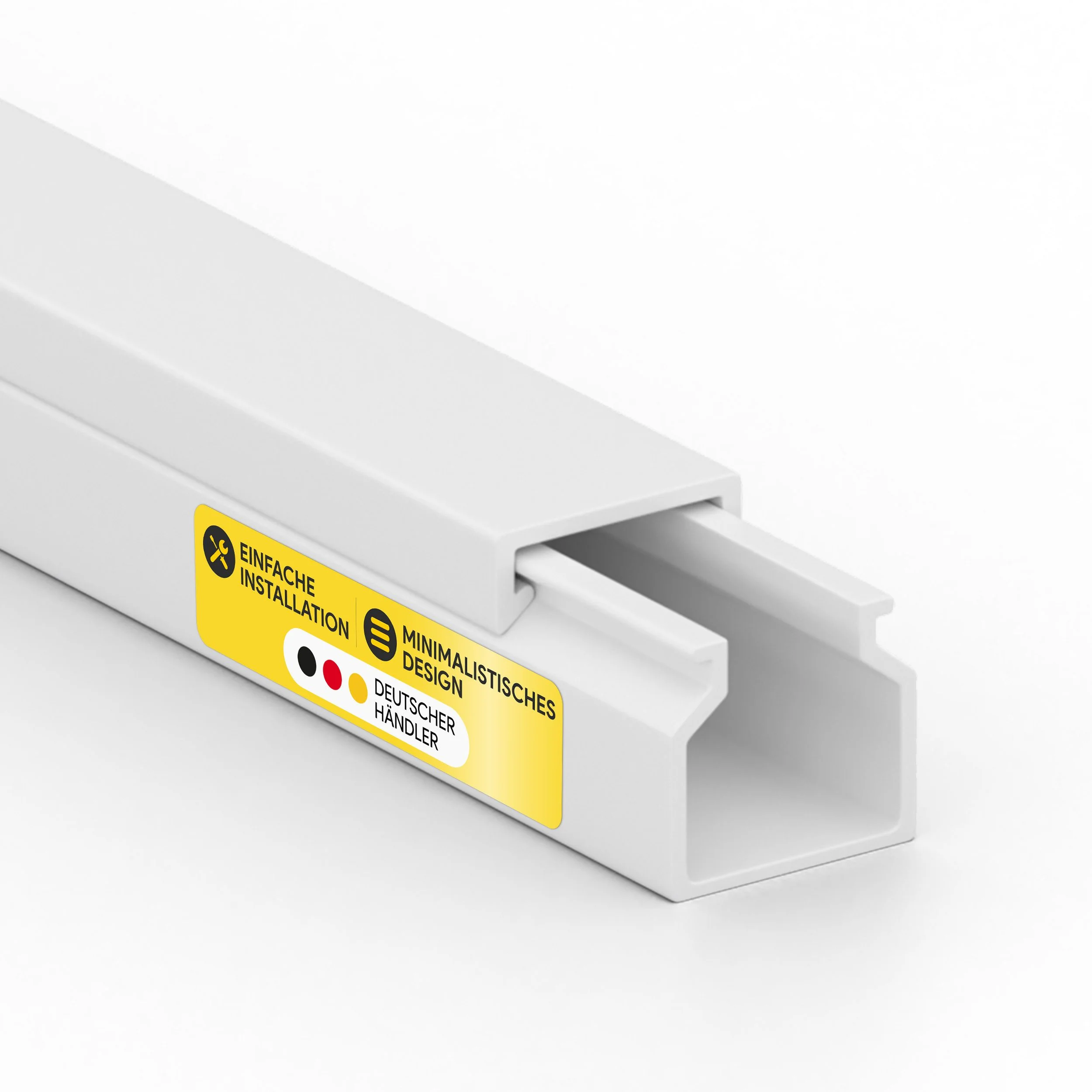 TKTRADING24 Kabelkanal PVC weiß 2 m Kabelleiste in diversen Größen