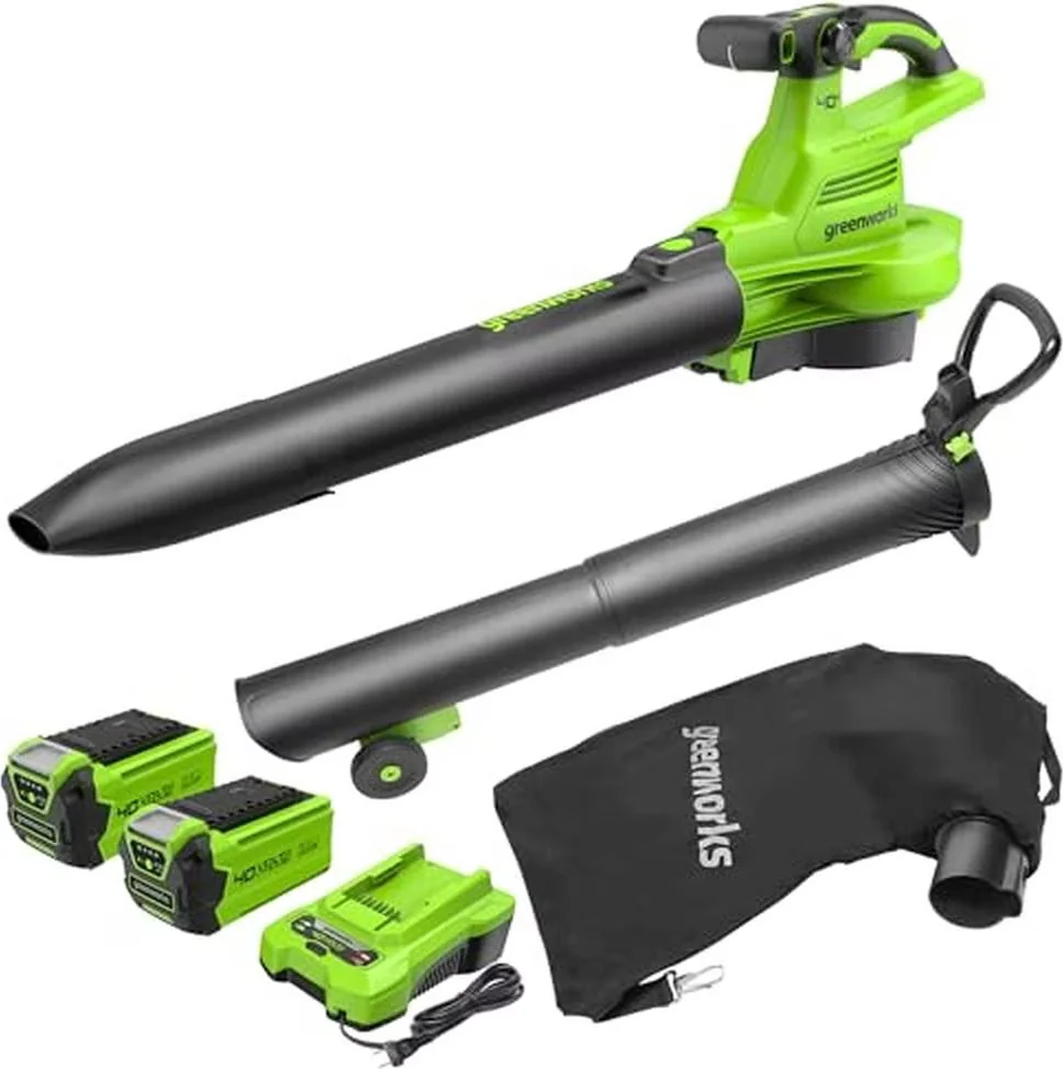 Greenworks 2-in-1 Laubsauger und Laubbläser für Garten