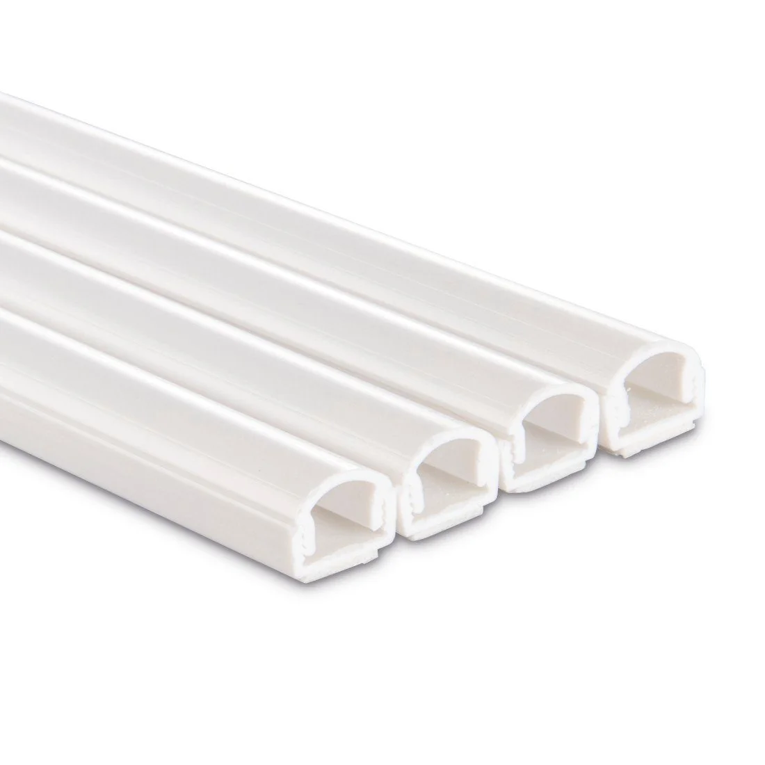 Hama Kabelkanal Set, 4 Stück, 100x2,1x1 cm, PVC, Weiß