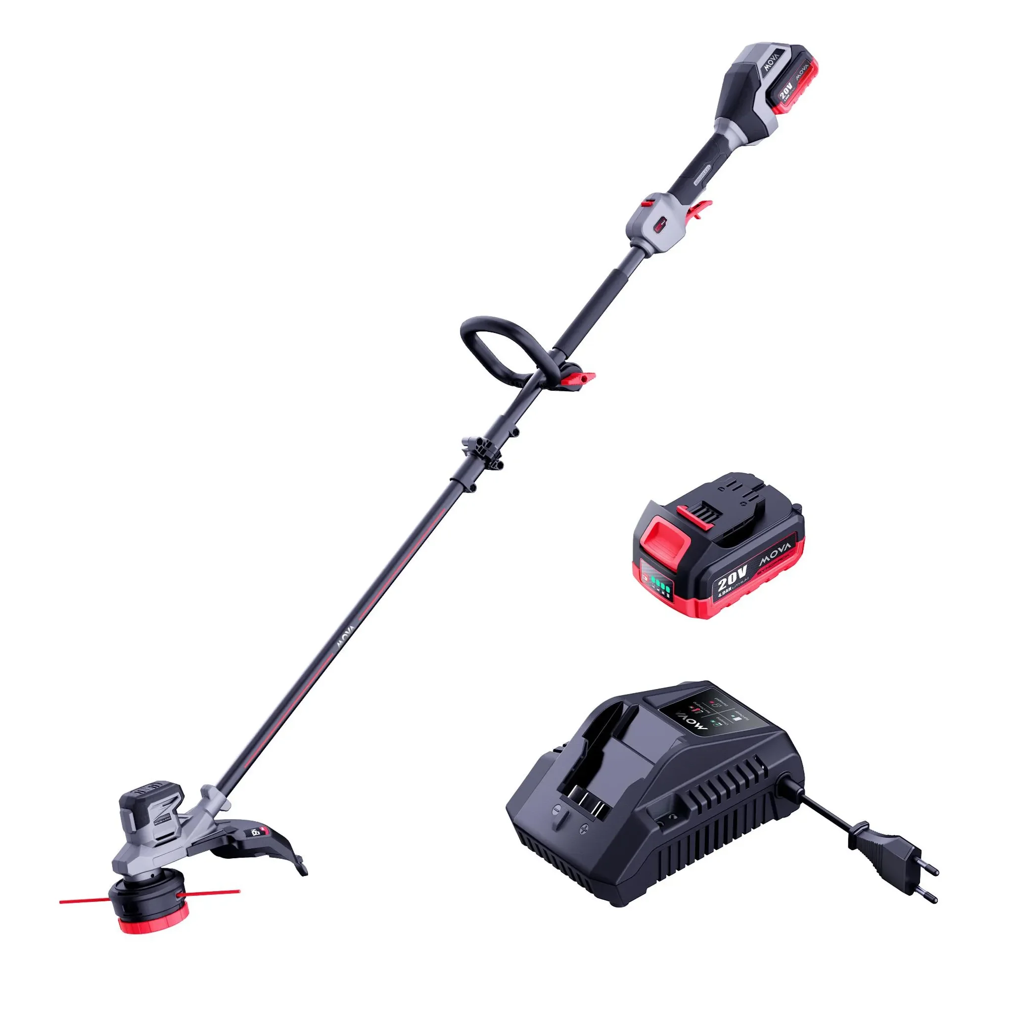 MOVA GT215 Akku Rasentrimmer 38 cm bürstenlos 2-Gang Kantenschneider