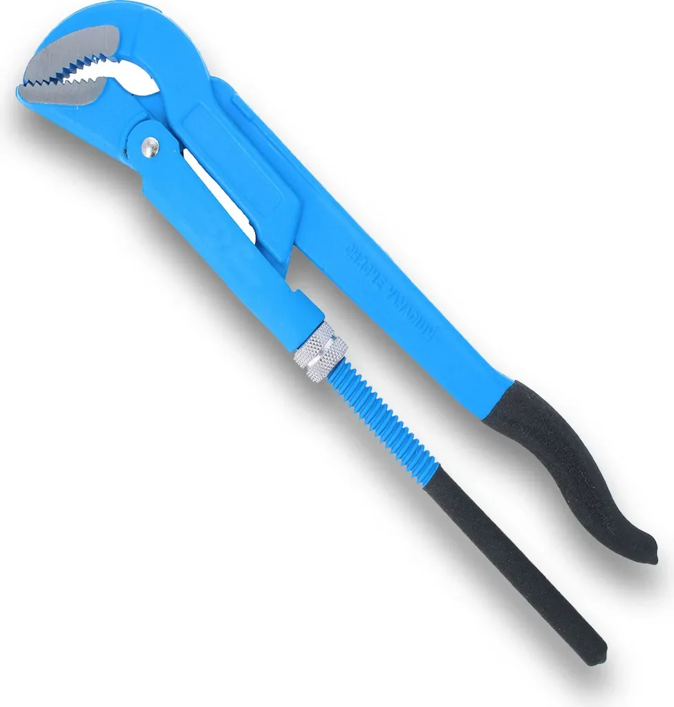 Högert Technik Rohrzange verstellbar 45 Grad 430 mm 1,5 Zoll CrV Stahl