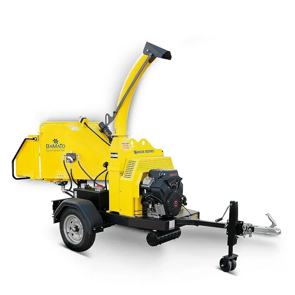 BAMATO Benzin Häcksler HACK-150PRO mit Einzugswalze Gartenhäcksler