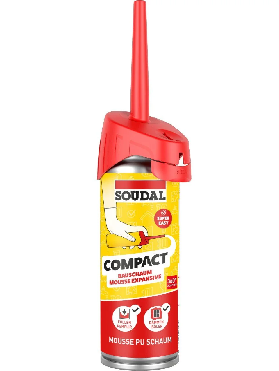 SOUDAL 1K PU Bauschaum Compact 150 ml Montagekleber