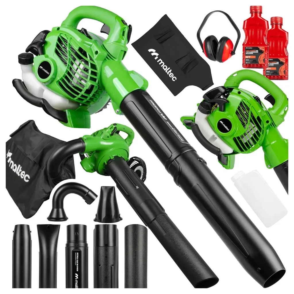 MalTec MasterBlow7500W Benzin Laubsauger Laubbläser mit Häcksler 26cc