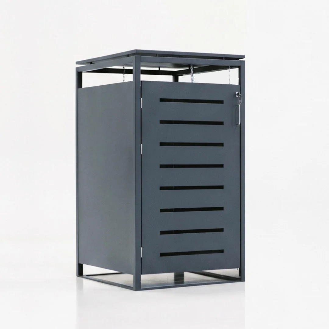 MEGA-HOLZ Mülltonnenbox BASIC Anthrazit 240 l abschließbar 1er
