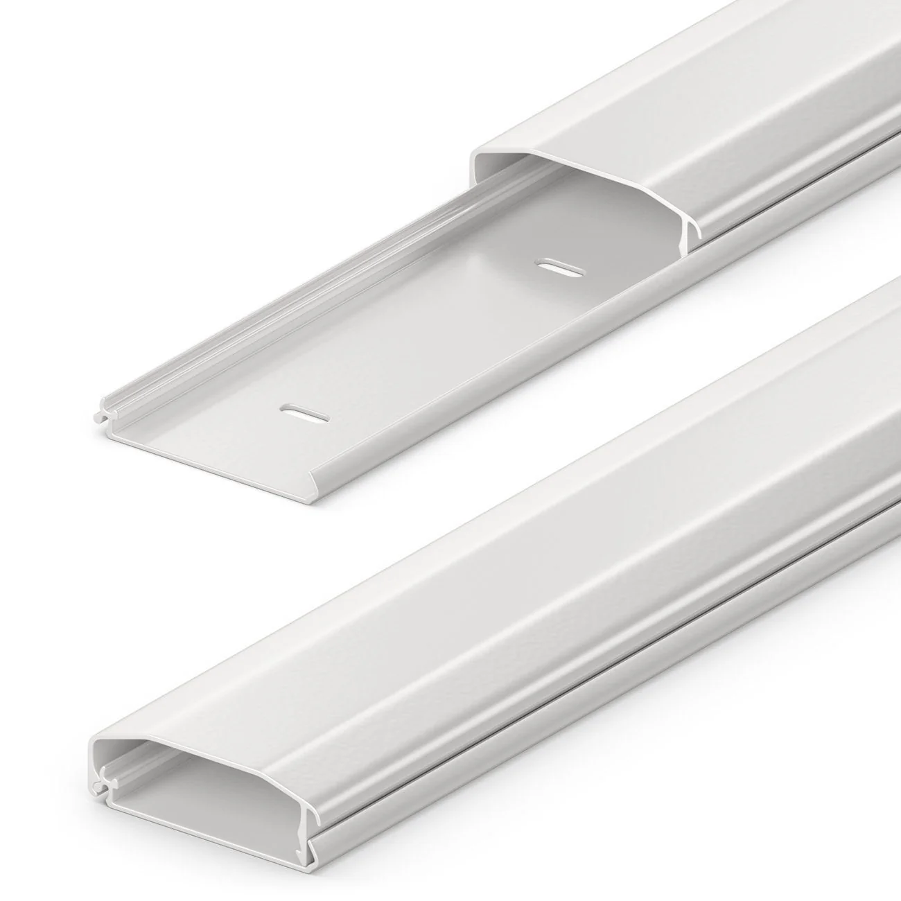 deleyCON Kabelkanal Universal 50 cm Weiß hochwertiges PVC
