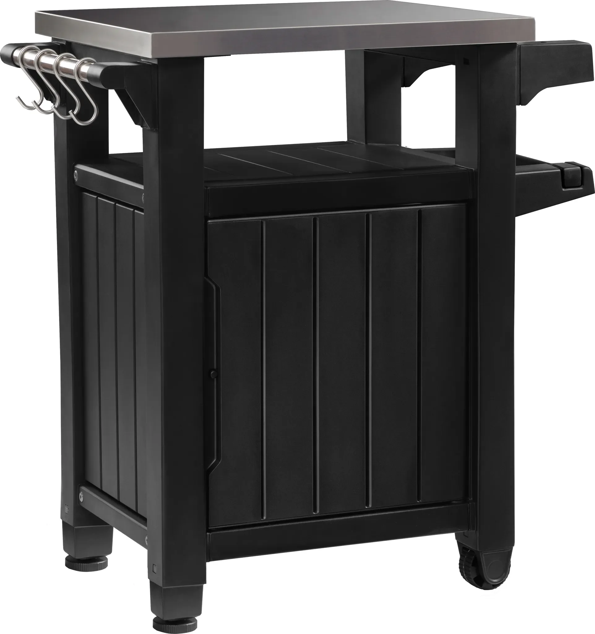 Keter Unity BBQ Beistelltisch Grilltisch 1-türig Graphit 70x54x90 cm