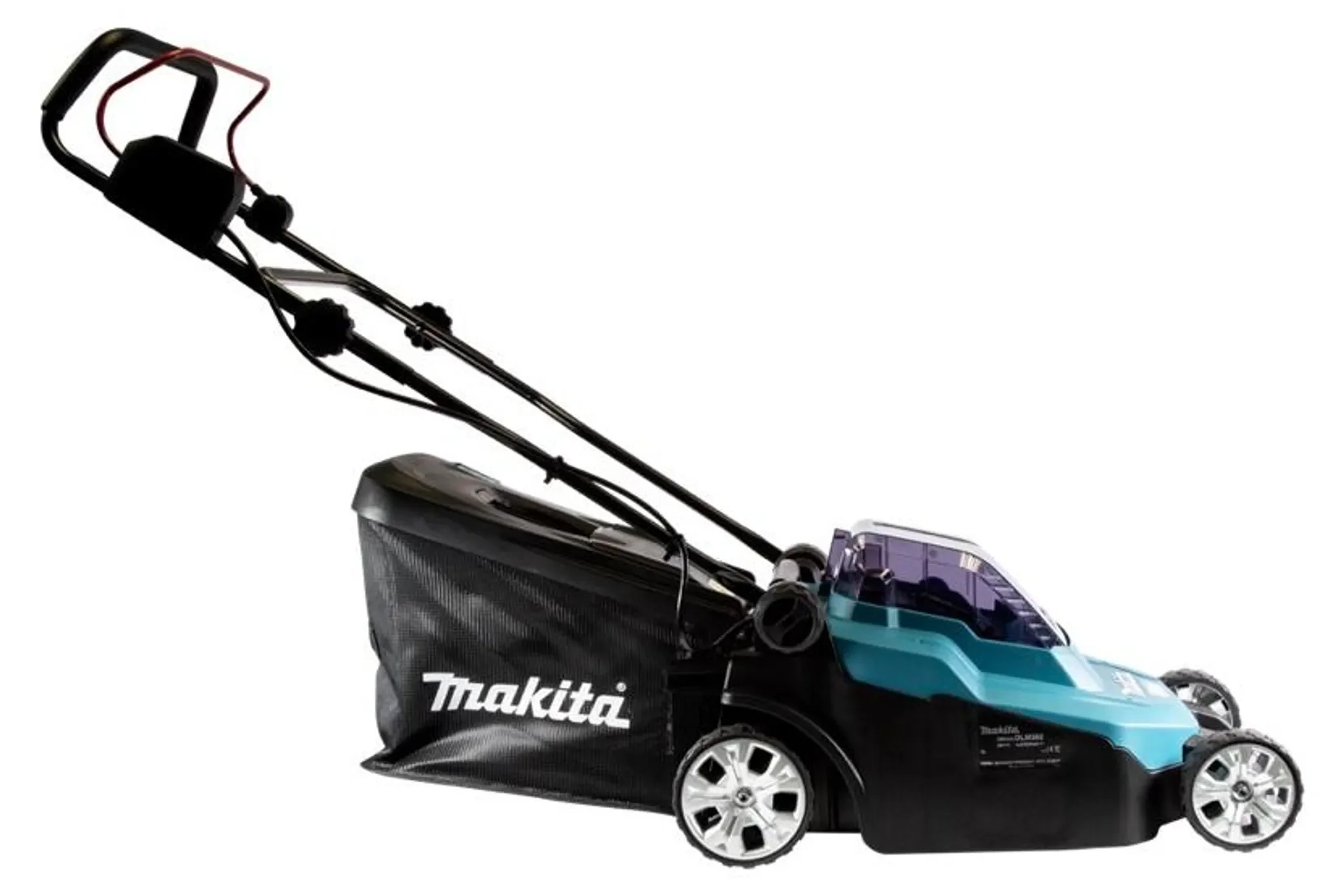 Makita DLM 382 PT4 Akku Rasenmäher 36V 38cm 40l 4x5,0Ah Doppellader