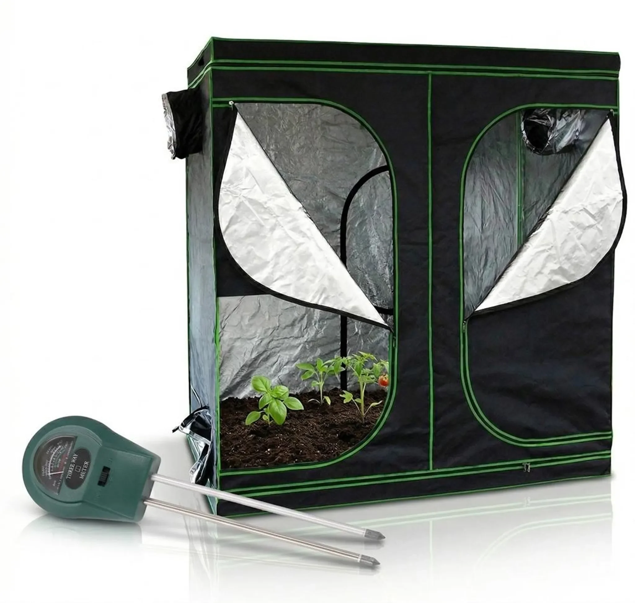MUCOLA Growbox 240x120x200 cm inkl. 3in1 Feuchtigkeitsmesser Indoor