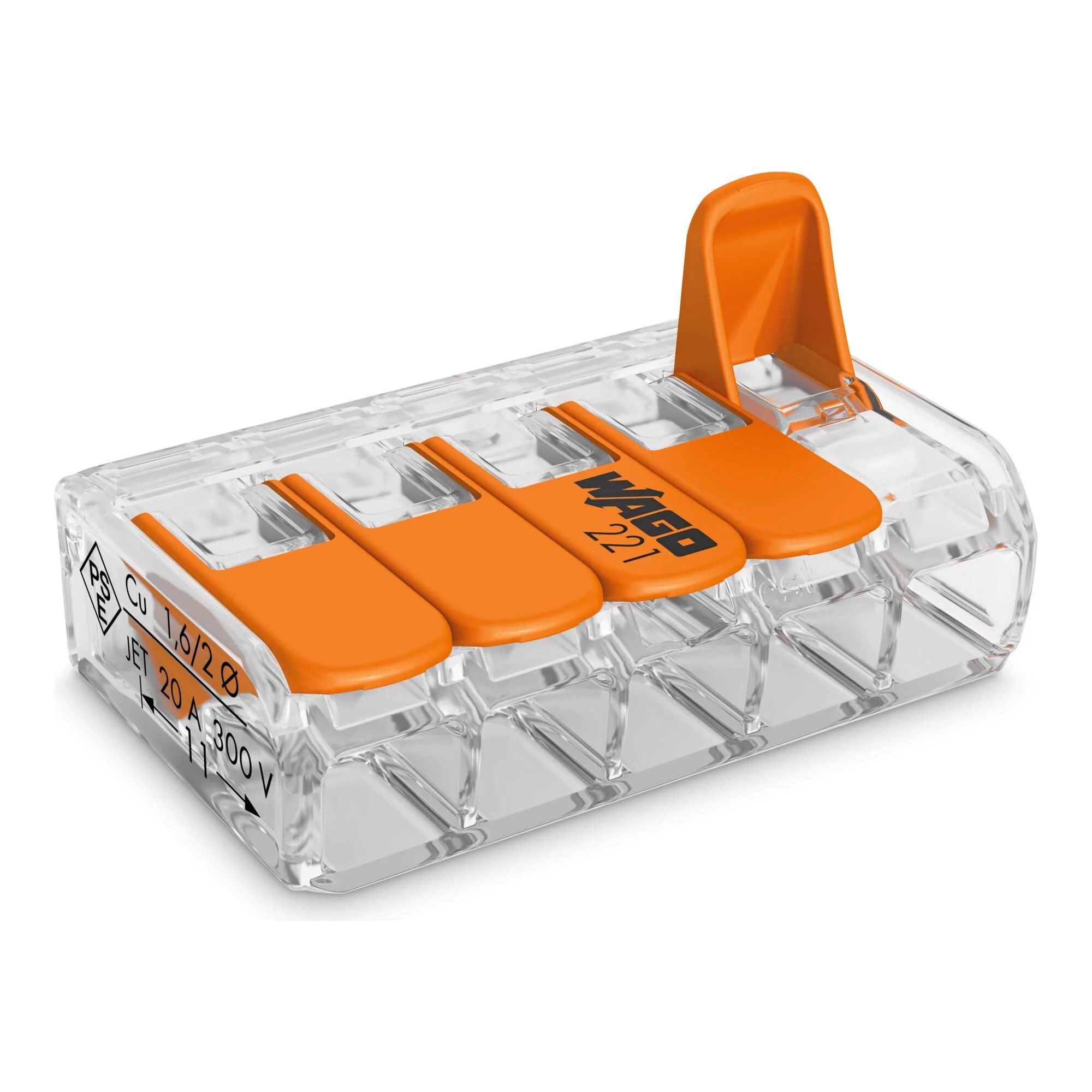 Zubehör-Set WAGO Compact-Verbindungsklemme 5-Leiter 4 mm2 221-415