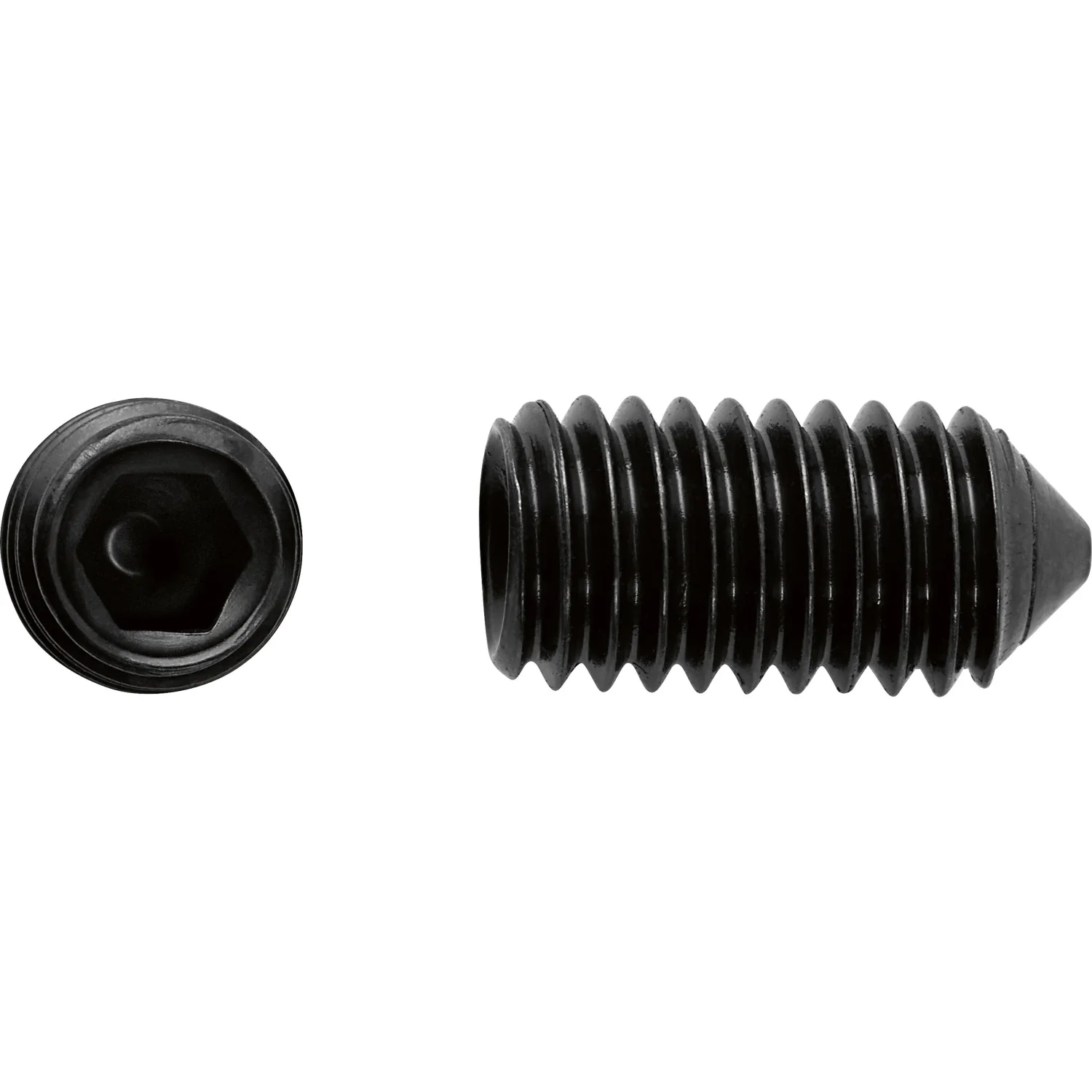 OBI Madenschrauben Sechskantkopf DIN 914 M5 x 10 mm Stahl 8 Stk