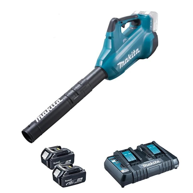 Makita DUB362PT2 Akku Laubbläser 2x18V 2x5,0Ah DC18RD Ladegerät