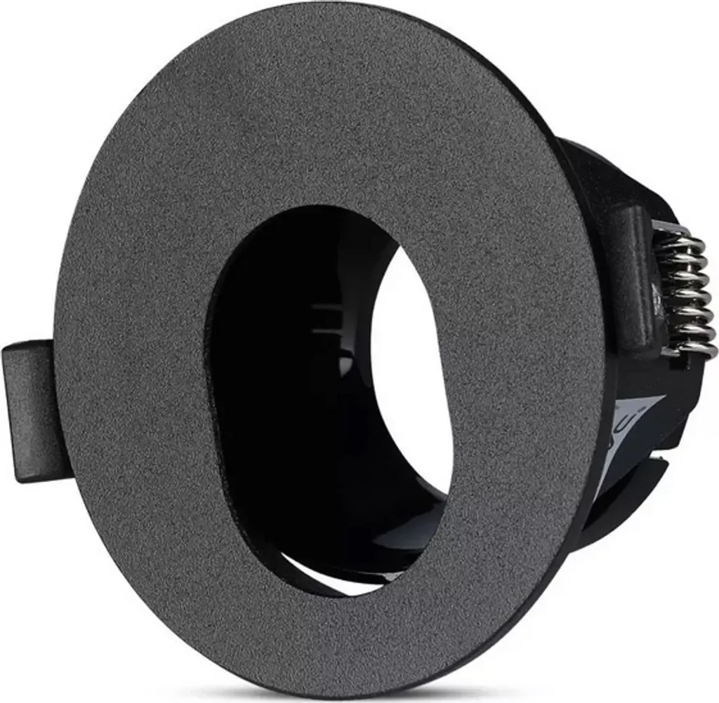V-TAC Design Einbaurahmen rund schwarz matt Aluminium GU10 MR16 8596