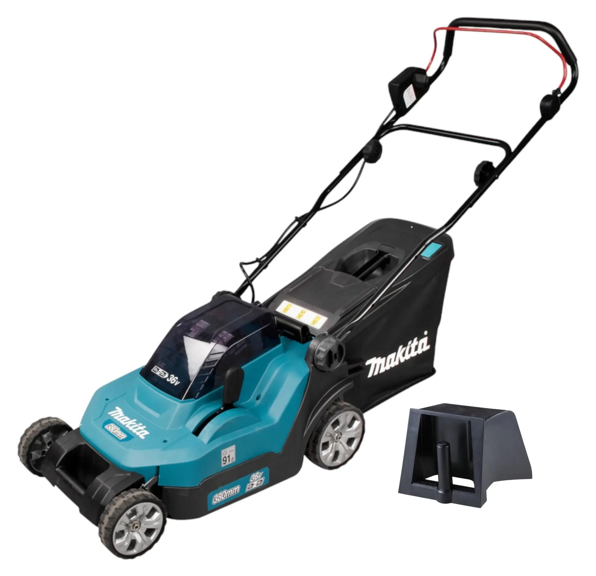 Makita DLM382Z Akku Rasenmäher 36V 2x18V 38 cm 40 l Mulchkeil Solo